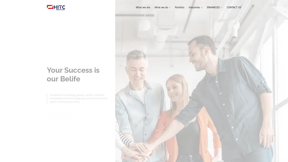 Homepage snapshot at launch