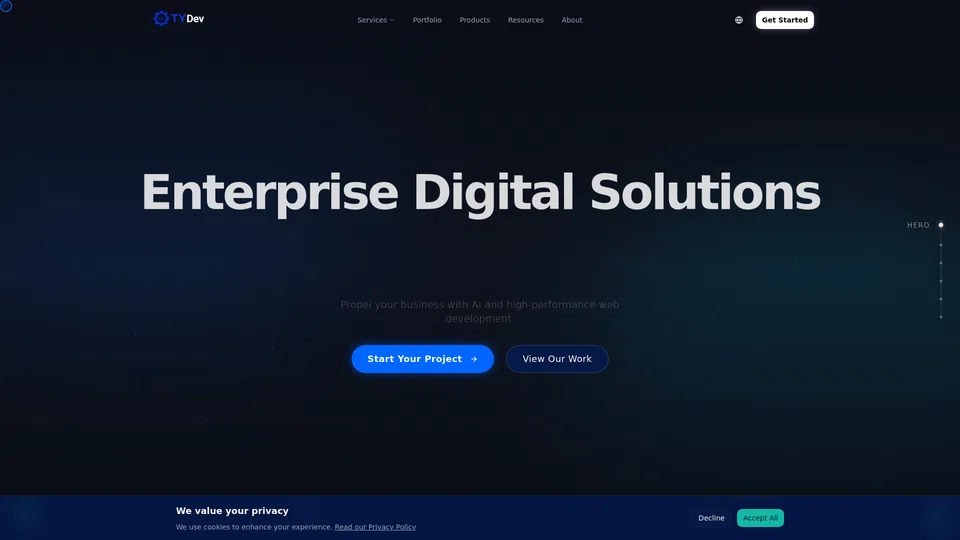 Homepage snapshot at launch