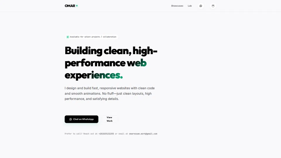 Homepage snapshot at launch