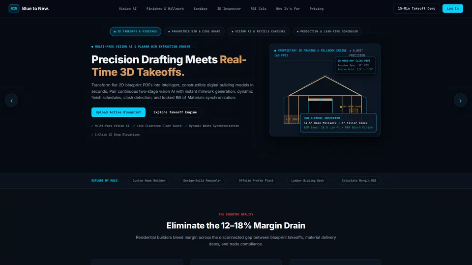 Homepage snapshot at launch