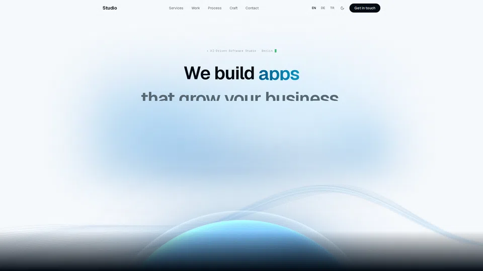 Homepage snapshot at launch