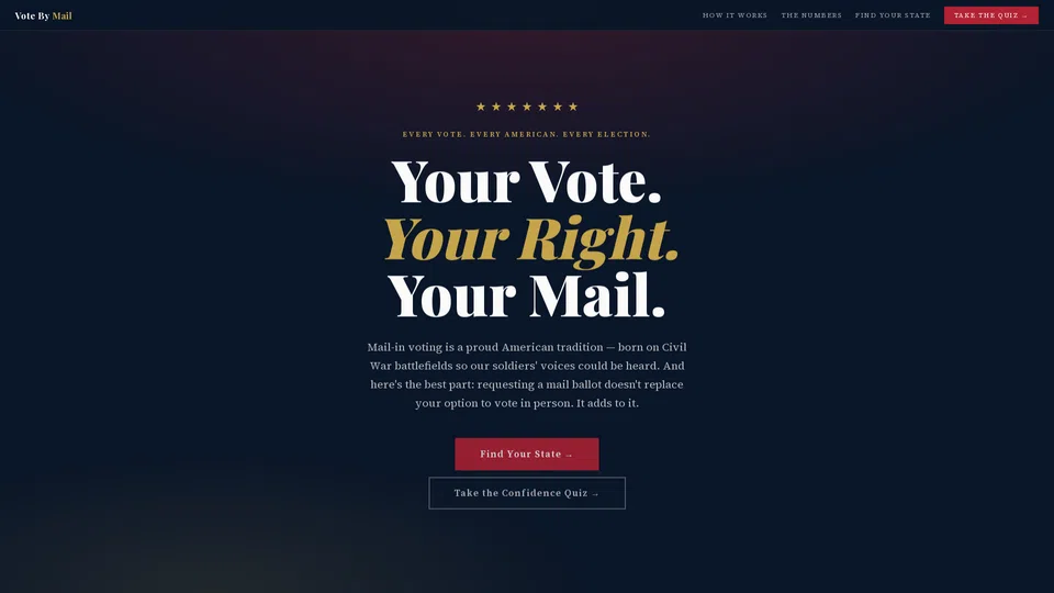 Homepage snapshot at launch