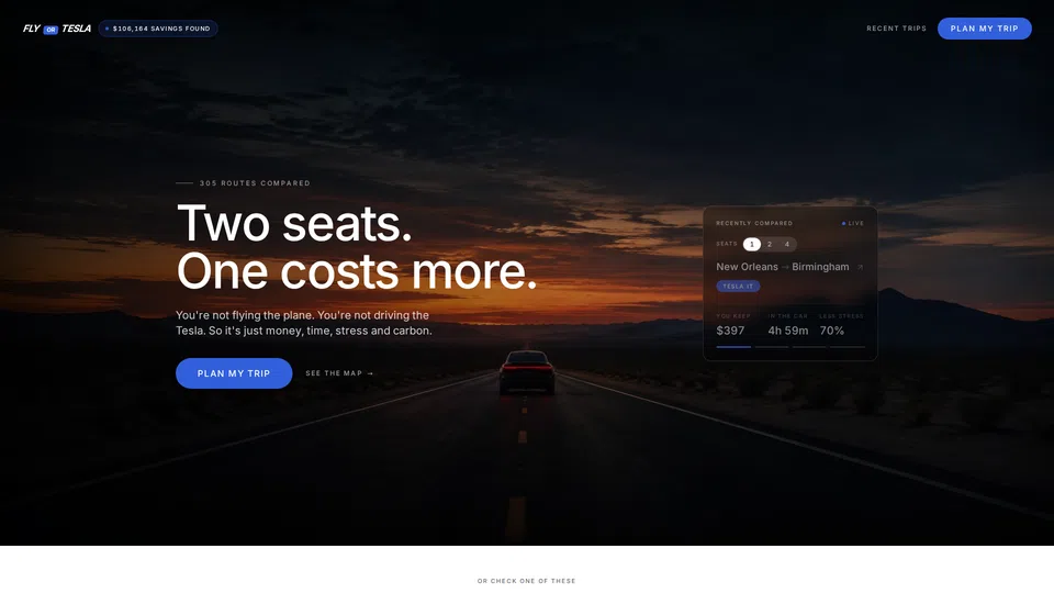 Homepage snapshot at launch