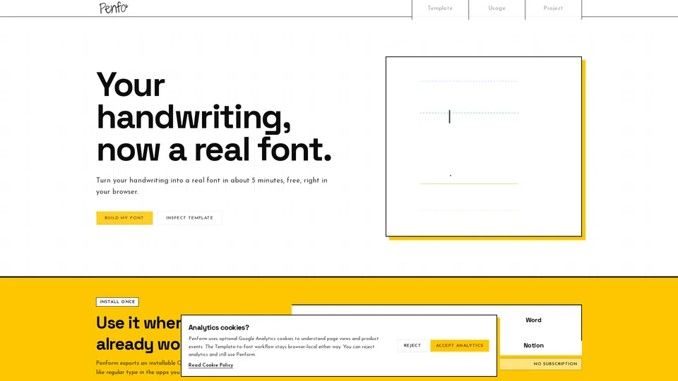 Homepage snapshot at launch