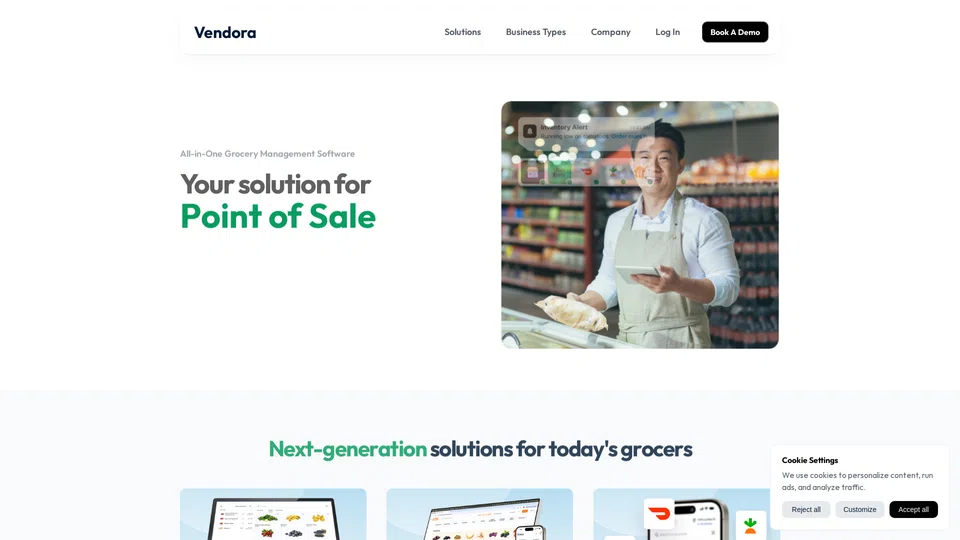 Homepage snapshot at launch