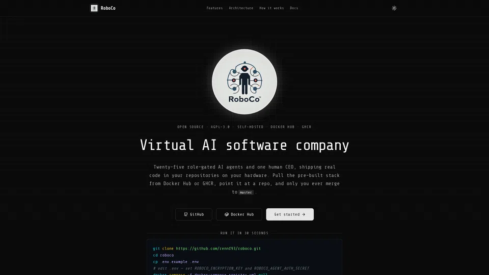 Homepage snapshot at launch