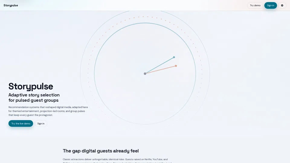 Homepage snapshot at launch