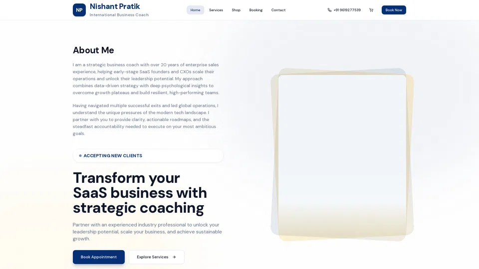 Homepage snapshot at launch
