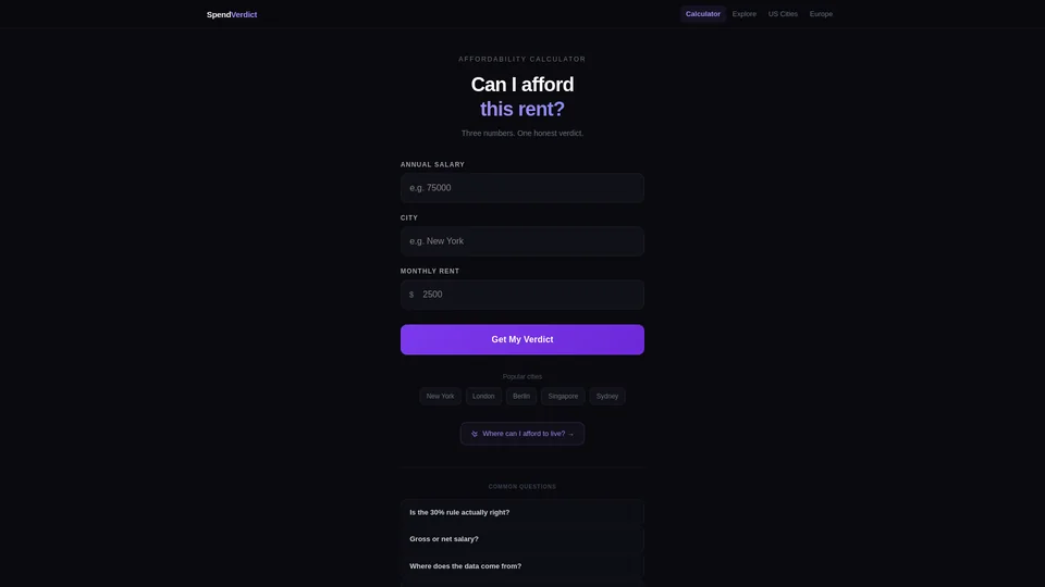 Homepage snapshot at launch