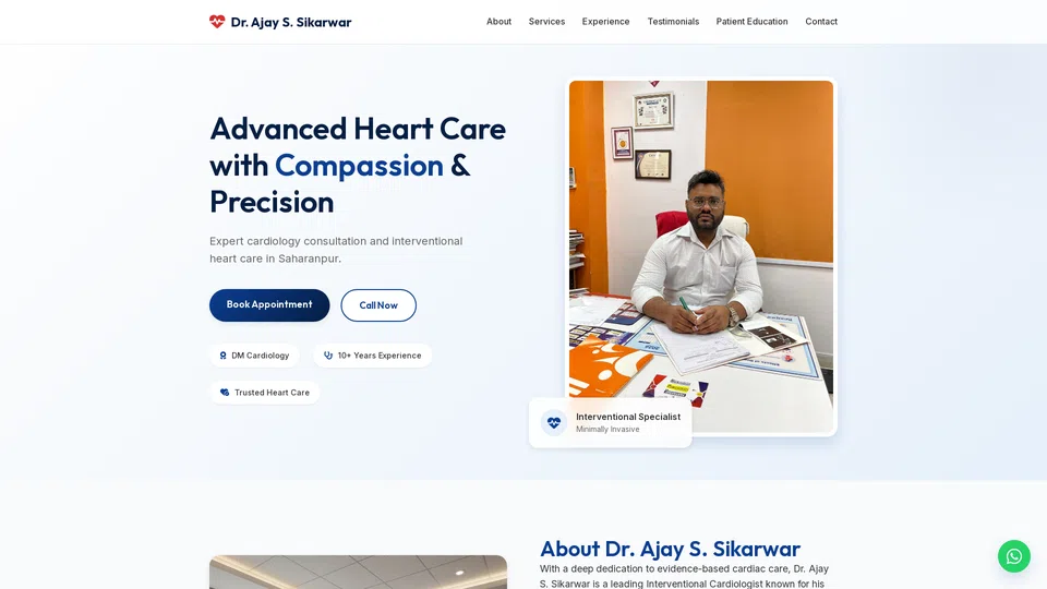 Homepage snapshot at launch