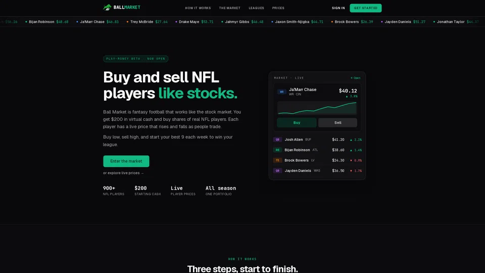 Homepage snapshot at launch