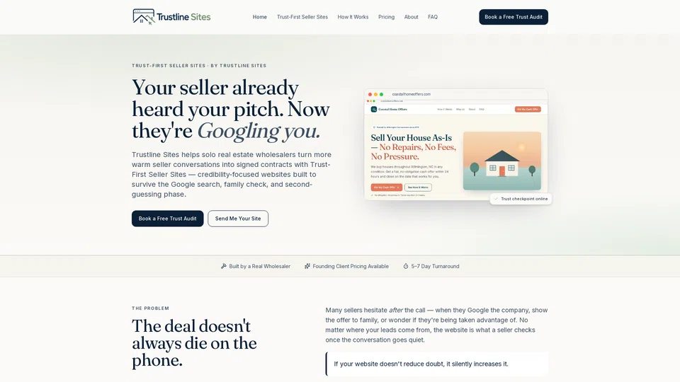 Homepage snapshot at launch
