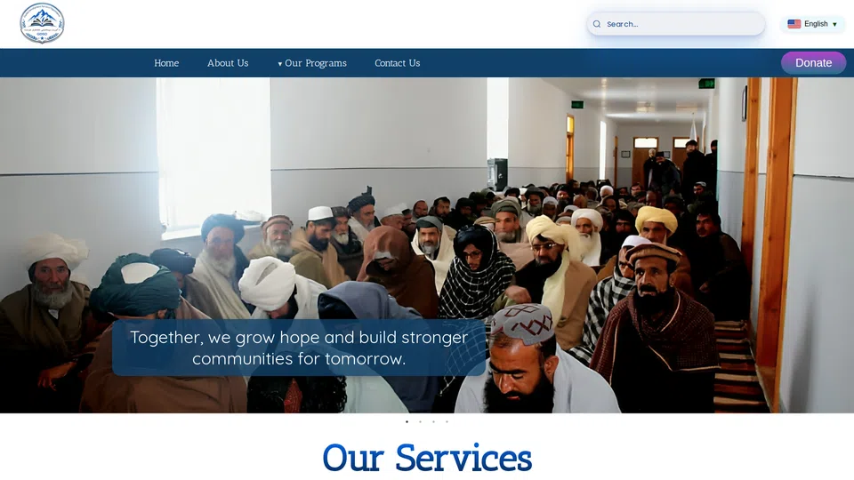 Homepage snapshot at launch