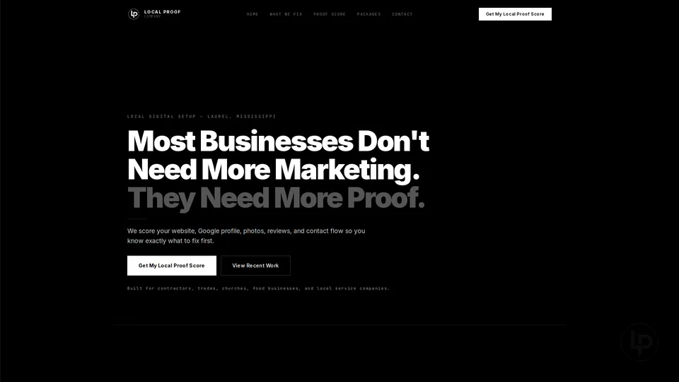 Homepage snapshot at launch