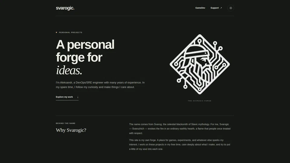 Homepage snapshot at launch