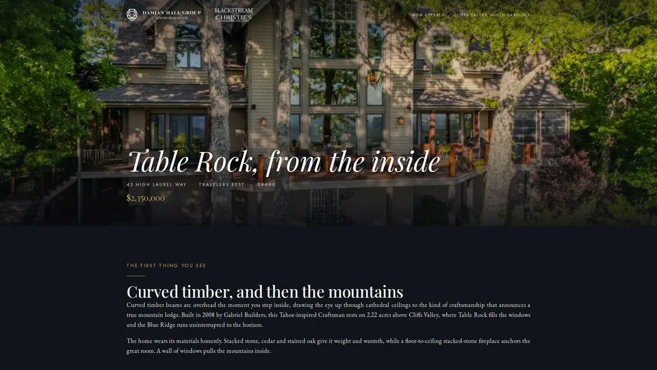 Homepage snapshot at launch