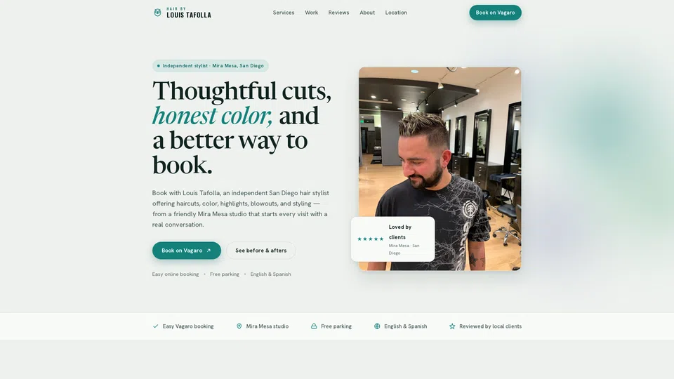 Homepage snapshot at launch