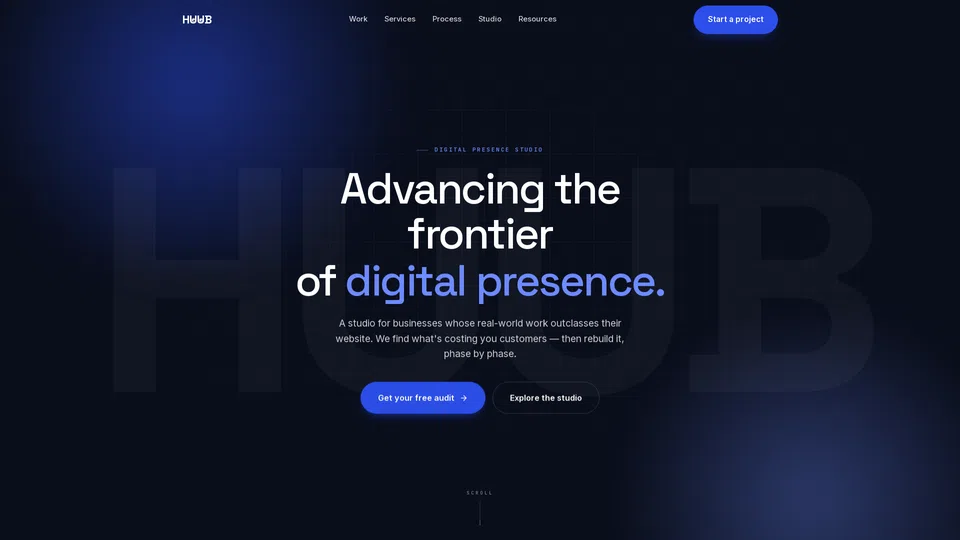 Homepage snapshot at launch