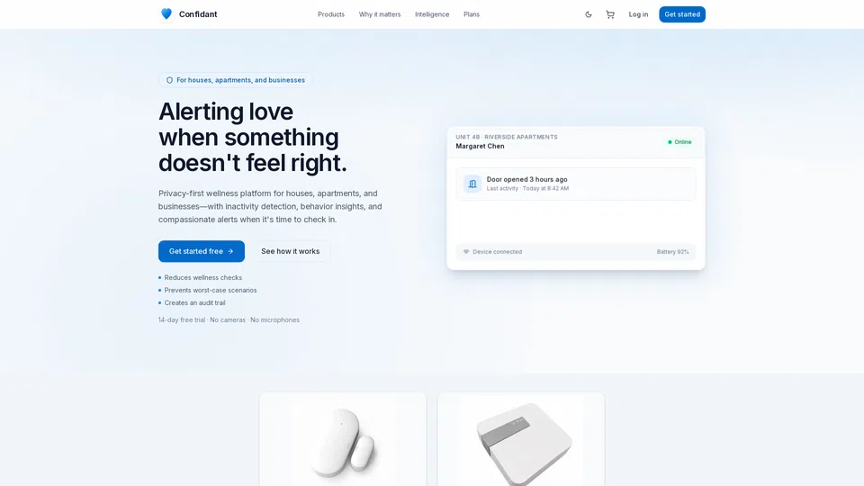 Homepage snapshot at launch