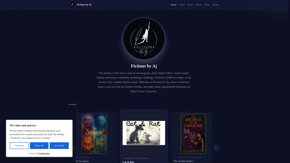 Homepage snapshot at launch
