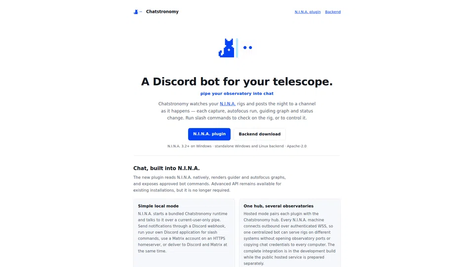 Homepage snapshot at launch