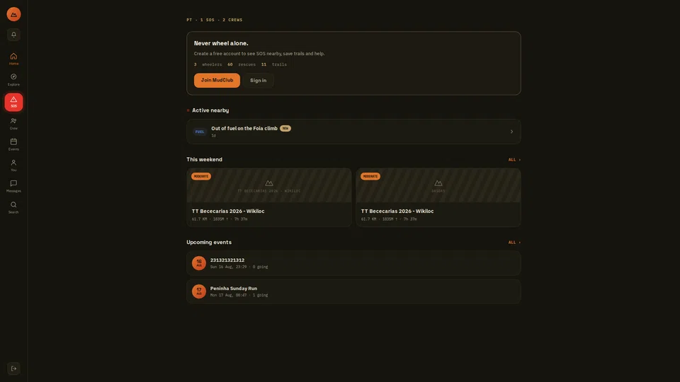 Homepage snapshot at launch