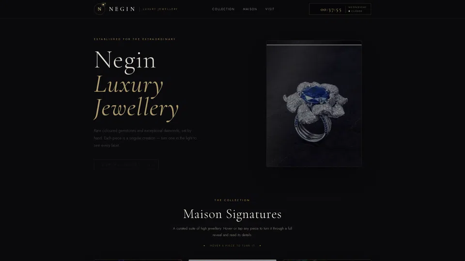 Homepage snapshot at launch