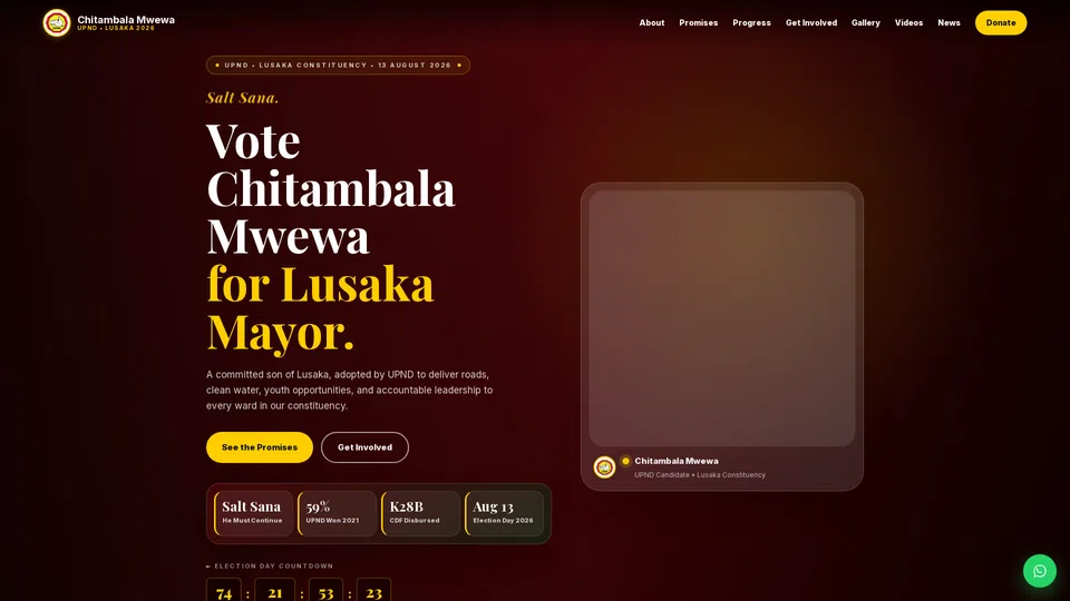 Homepage snapshot at launch