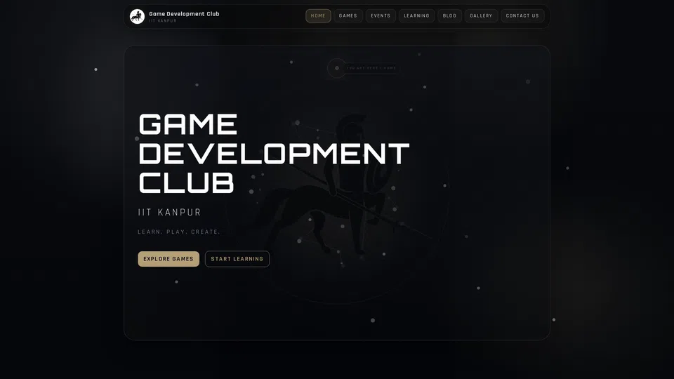 Homepage snapshot at launch