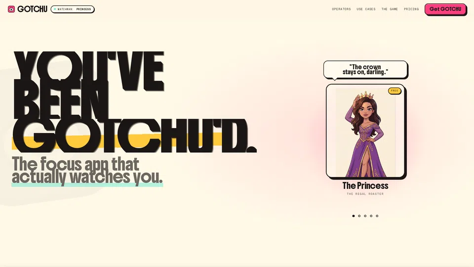 Homepage snapshot at launch