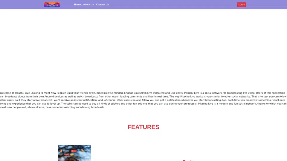Homepage snapshot at launch