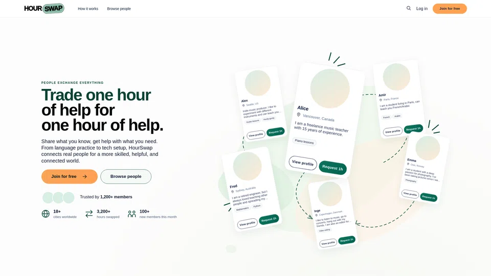 Homepage snapshot at launch