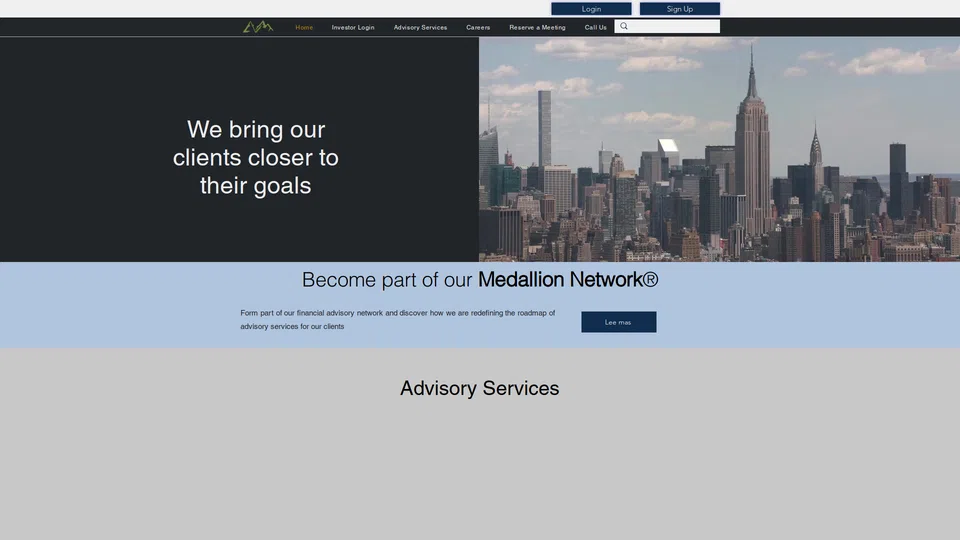 Homepage snapshot at launch