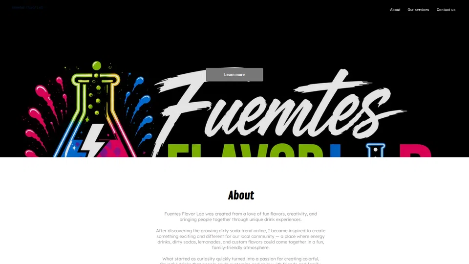Homepage snapshot at launch