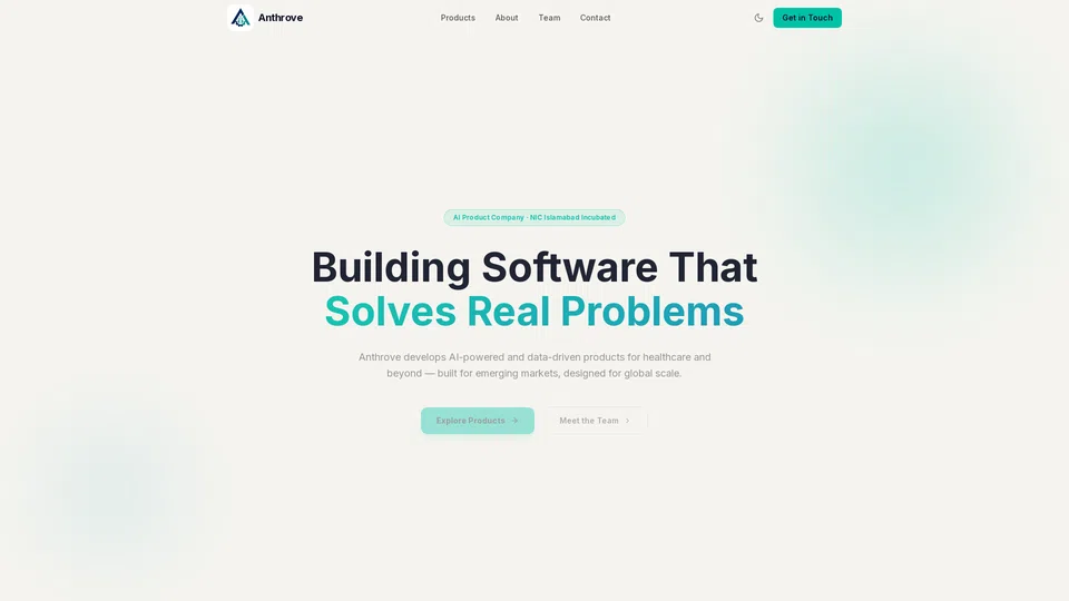 Homepage snapshot at launch