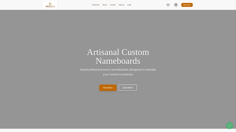 Homepage snapshot at launch
