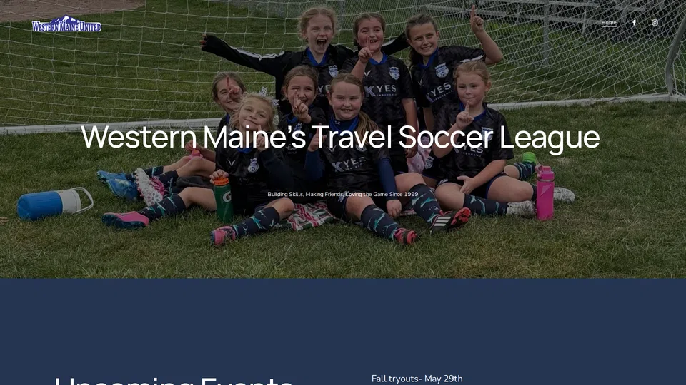 Homepage snapshot at launch