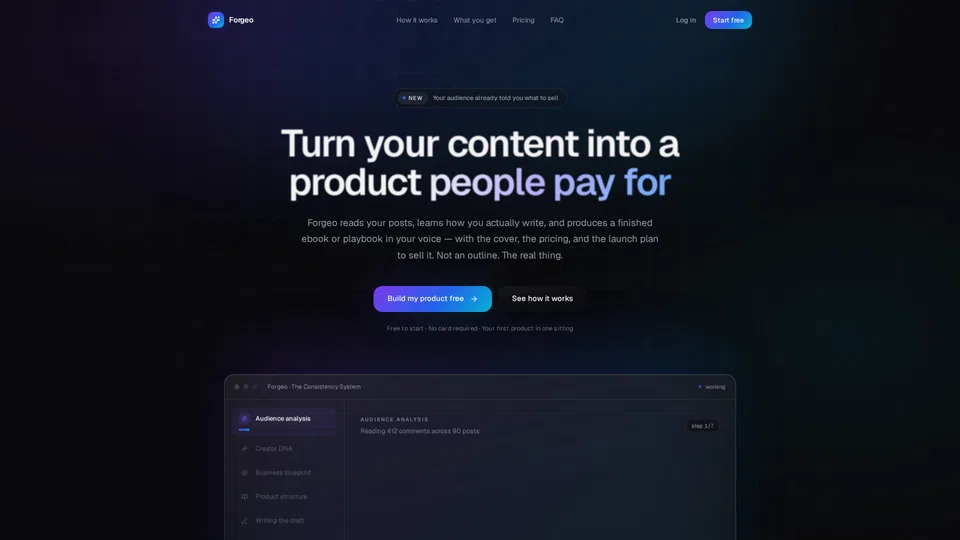 Homepage snapshot at launch
