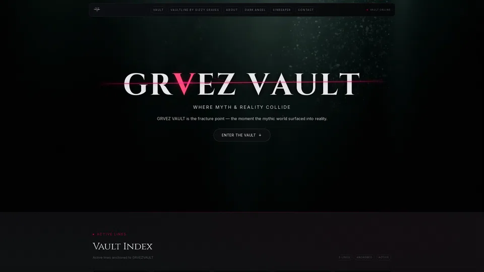 Homepage snapshot at launch