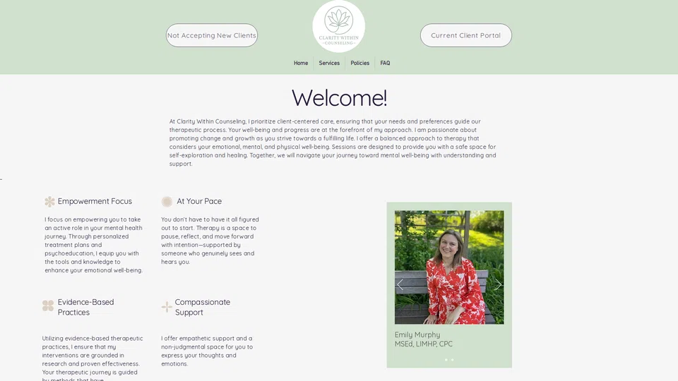 Homepage snapshot at launch