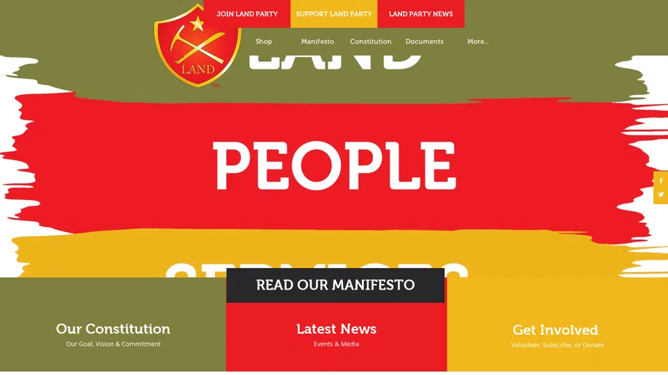 Homepage snapshot at launch