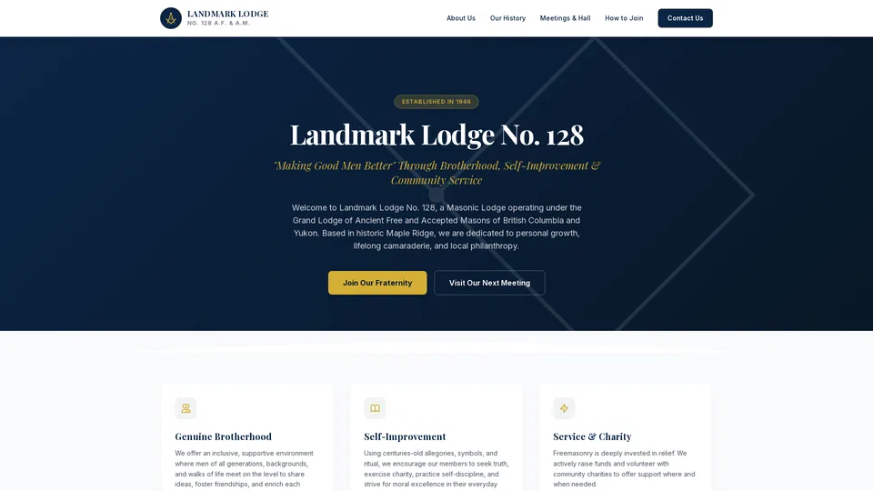 Homepage snapshot at launch