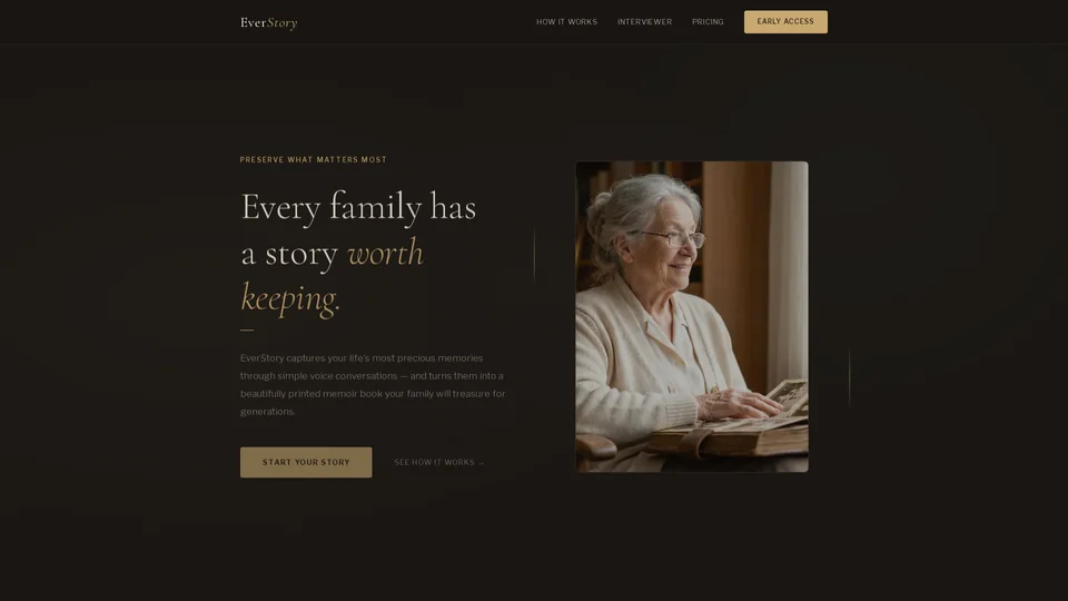 Homepage snapshot at launch
