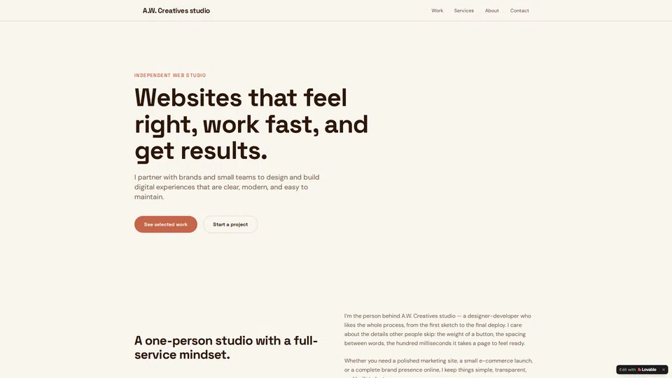 Homepage snapshot at launch