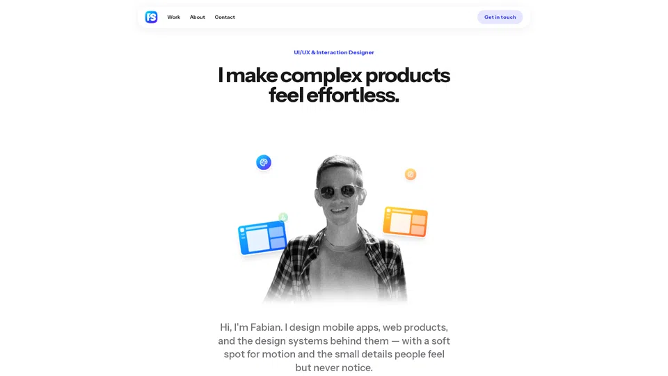 Homepage snapshot at launch