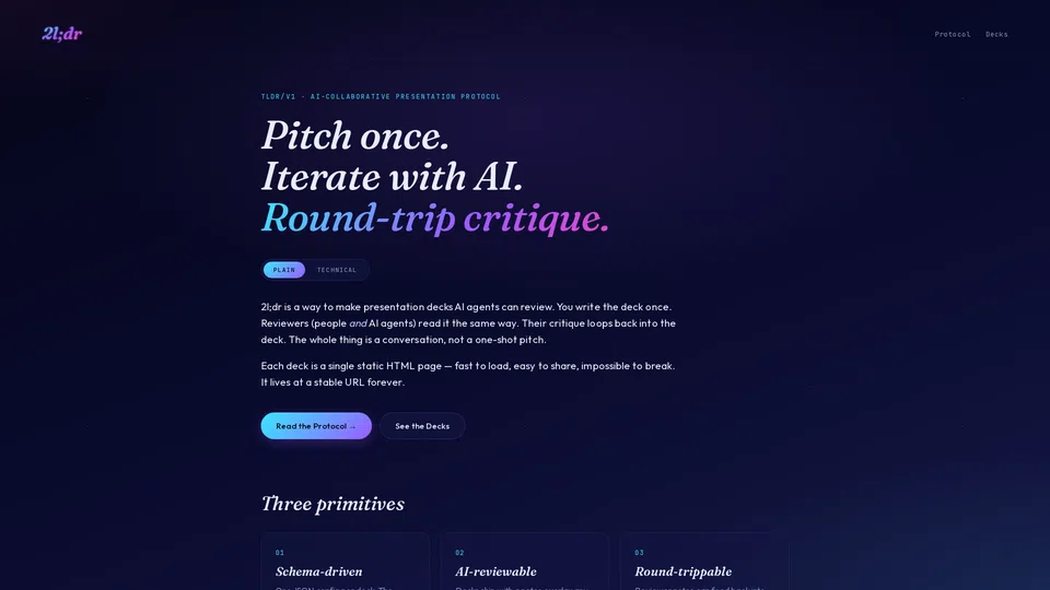 Homepage snapshot at launch