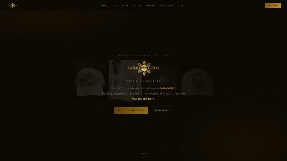 Homepage snapshot at launch