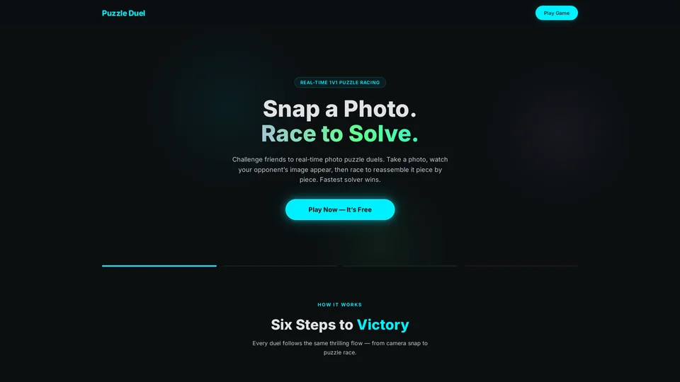 Homepage snapshot at launch