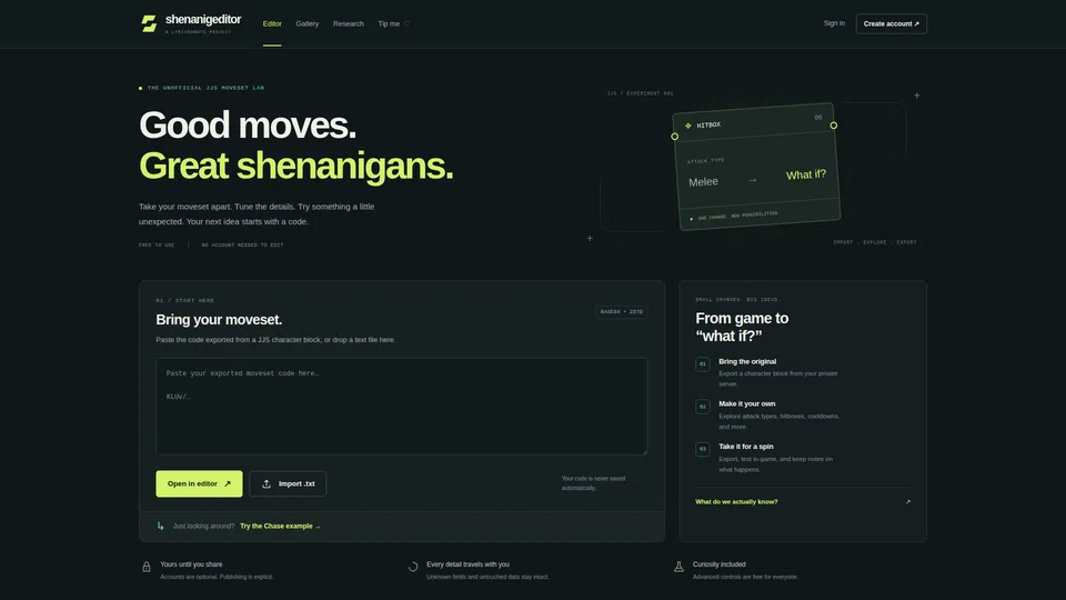 Homepage snapshot at launch