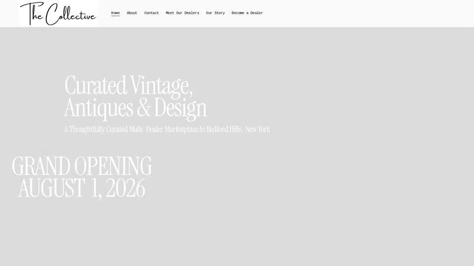Homepage snapshot at launch